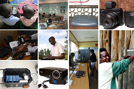 Images des outils TIC utilisés pour augmenter la pédagogie active dans la classe.