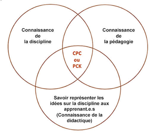 Image du "Savoir-enseigner" impliquant la connaissance pédagogique du contenu. 