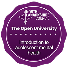 Digital badge for Introduction to adolescent mental health.