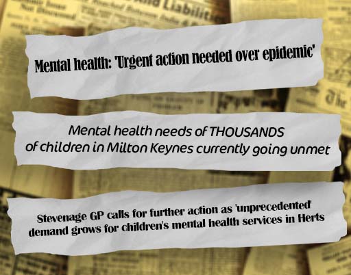 An image of three news headlines.