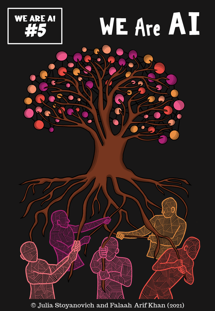 Cover for We are AI comic book.