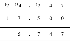 The worked solution as described, which comes to 6.747