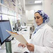 Person standing in lab