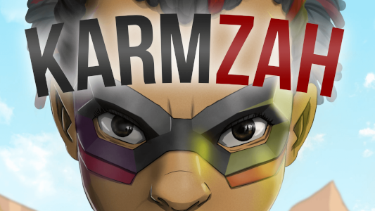 Cover image of Karmzah, African superheroine comic by Farida Bedwei