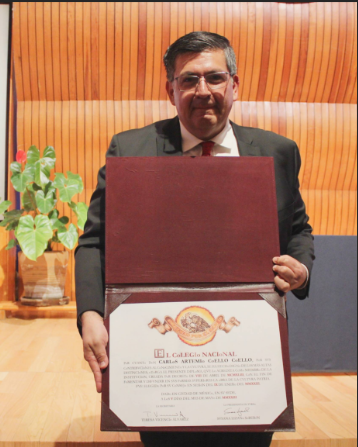Carlos Coello Coello being admitted to El Colegio Nacional (Gobierno de México, 2023) 