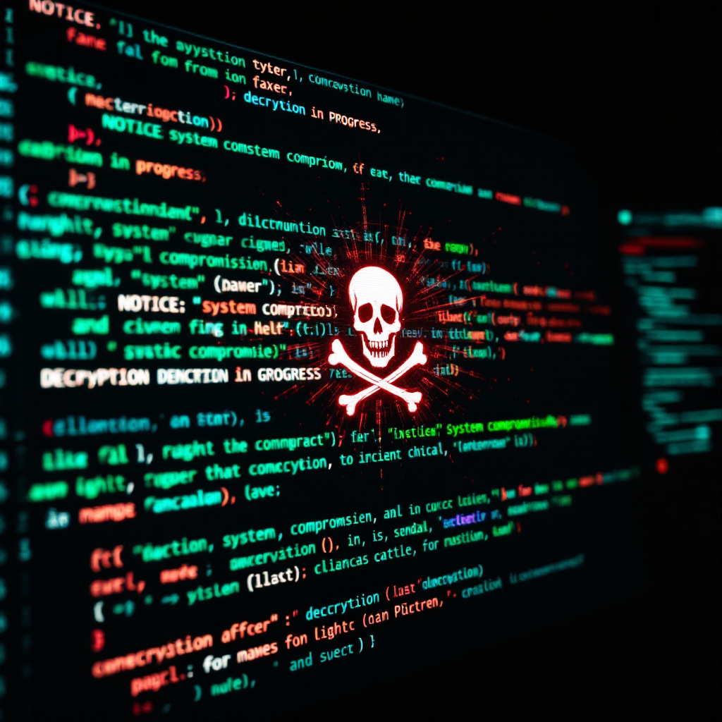 Illustrative ransomware attack, highlighting the need for data security, network security, computer security engineer jobs.