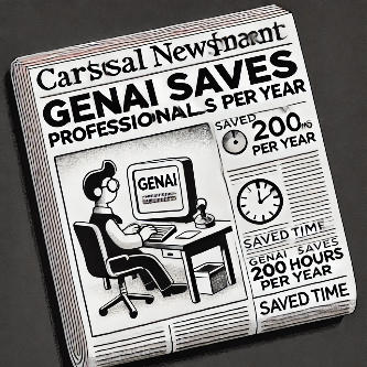 A newspaper headline.