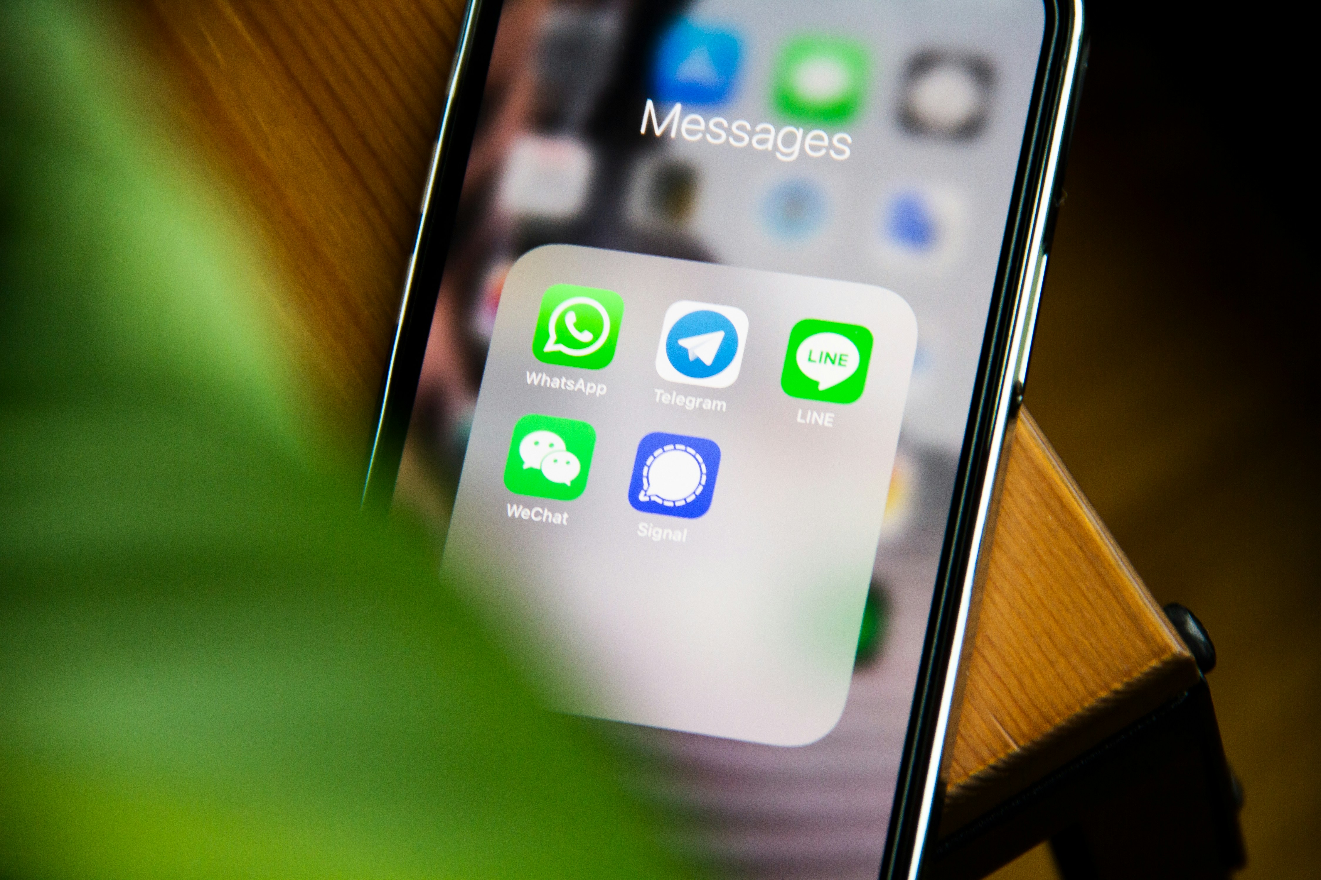 A number of communication apps on an iphone