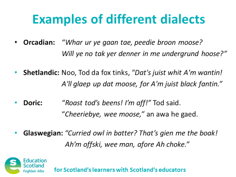 Different Scots Dialects