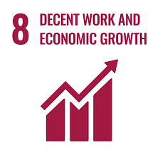 Icon of UN SDG 8: Decent Work and Economic Growth