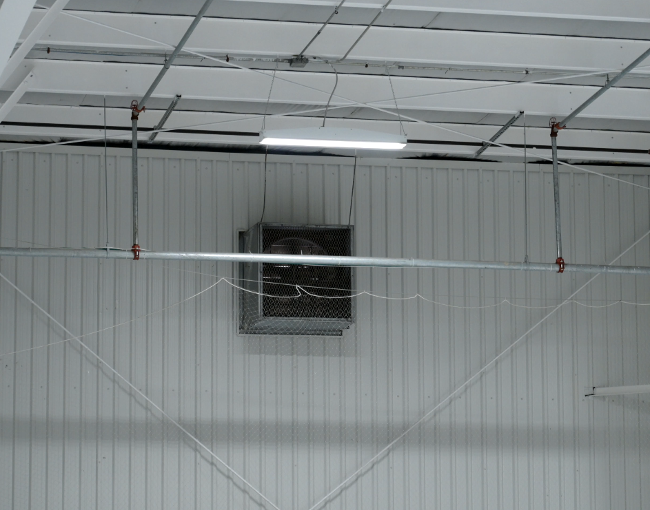 Exhaust fan in an ice arena