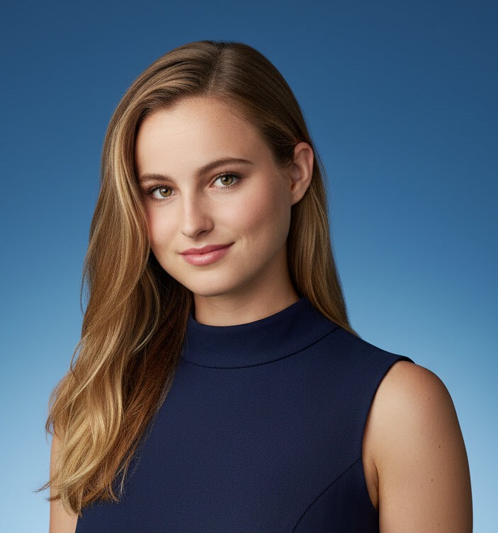 Photo of a young woman, Camille Kleinman.