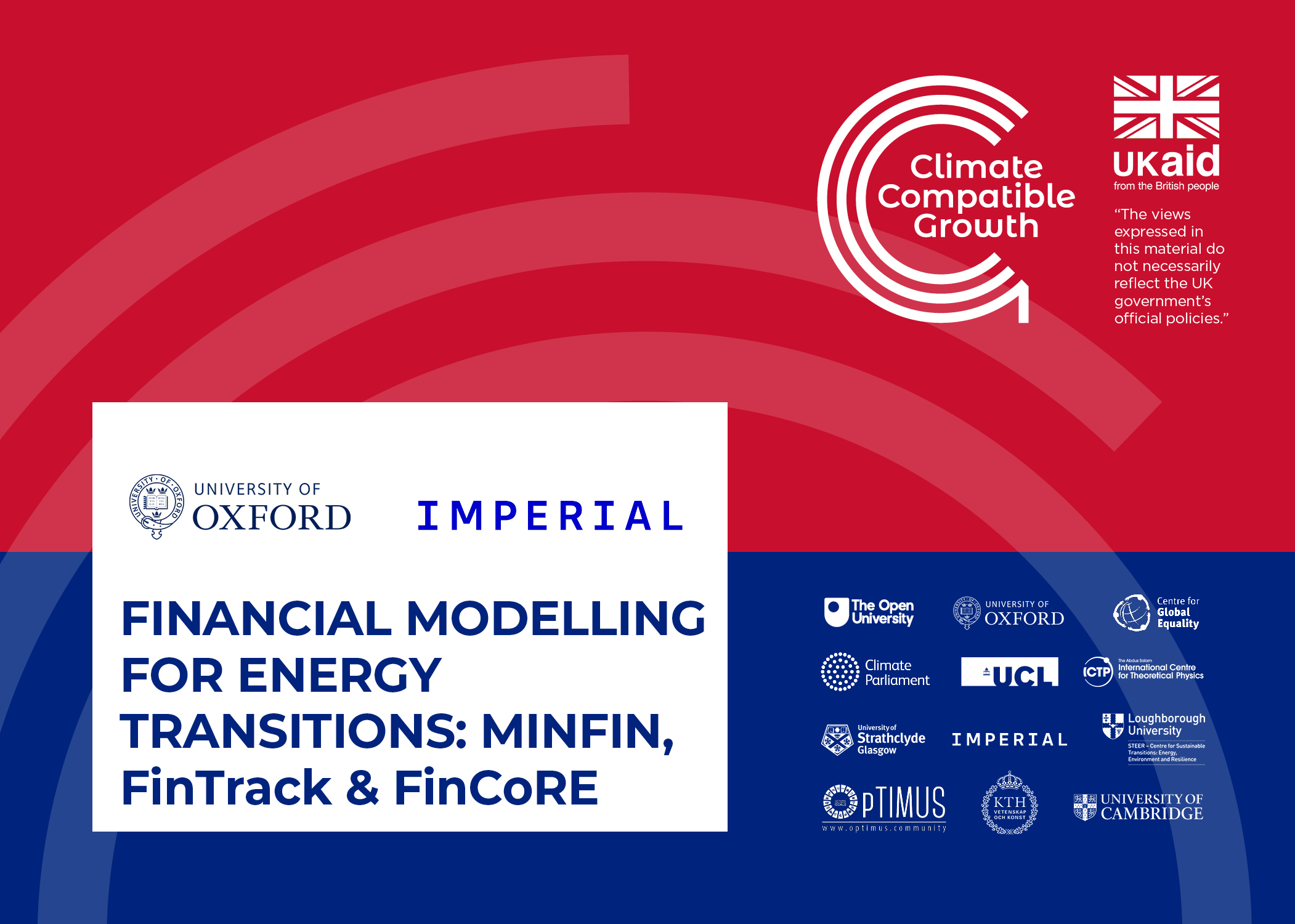 Financial Modelling for Energy Transitions MINFin, FinTrack & FinCoRE