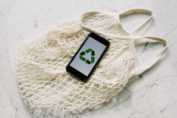 A photo of a recyclable string bag.